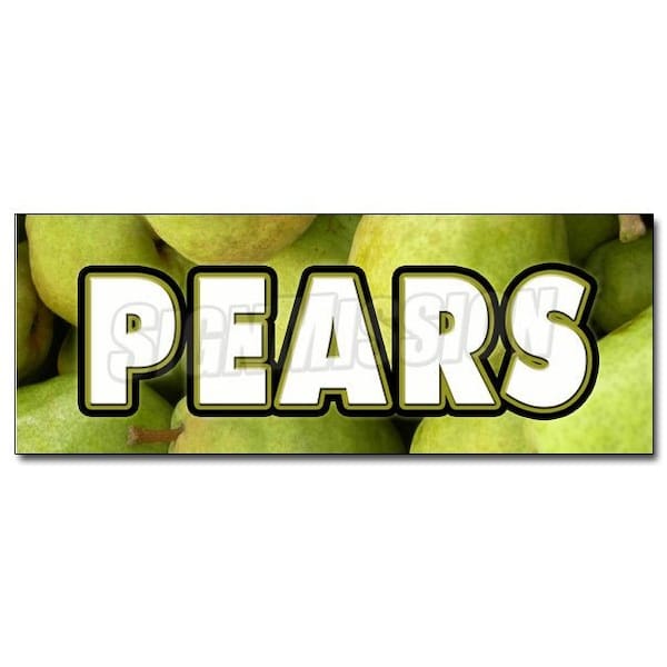 PEARS DECAL sticker fresh picked fruit stand farm produce farmers market, D-24 Pears